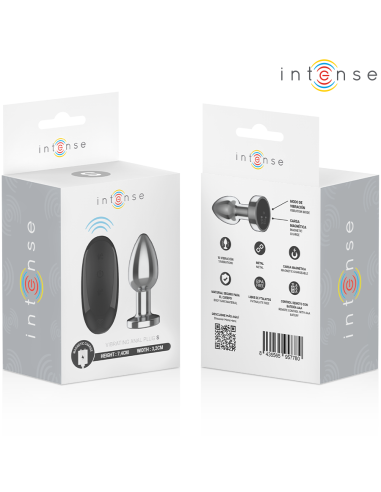 INTENSE PLUG ANAL 10 VIBRACIONES METAL CON CONTROL REMOTO S