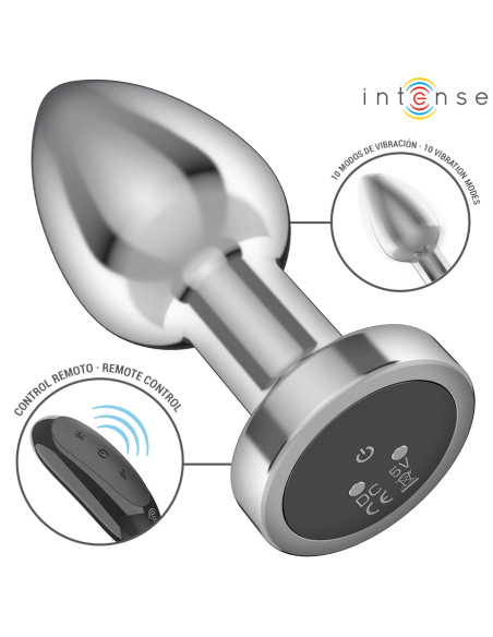 INTENSE PLUG ANAL 10 VIBRACIONES METAL CON CONTROL REMOTO M INTENSE PLUG ANAL 10 VIBRACIONES METAL CON CONTROL REMOTO M