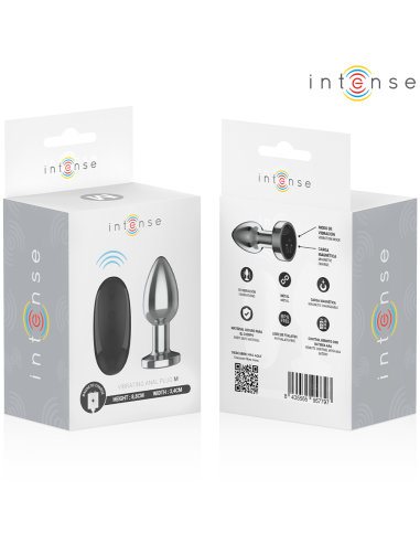 INTENSE PLUG ANAL 10 VIBRACIONES METAL CON CONTROL REMOTO M