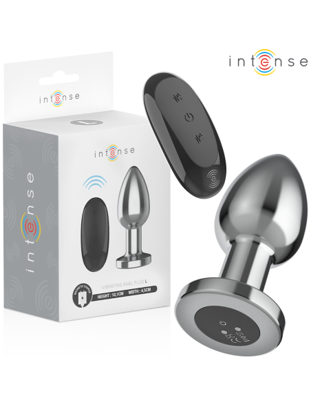 INTENSE PLUG ANAL 10 VIBRACIONES METAL CON CONTROL REMOTO L