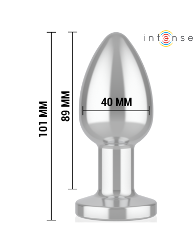 INTENSE PLUG ANAL 10 VIBRACIONES METAL CON CONTROL REMOTO L