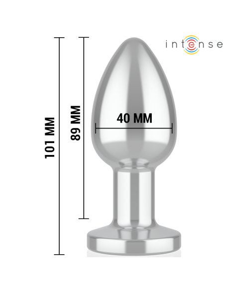 INTENSE PLUG ANAL 10 VIBRACIONES METAL CON CONTROL REMOTO L
