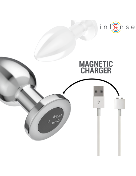 INTENSE PLUG ANAL 10 VIBRACIONES METAL CON CONTROL REMOTO L