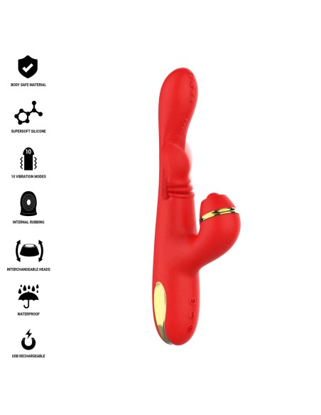 INTENSE KATY ESTIMULADOR CLATORIS MULTIFUNCIAN 4 CABEZALES INTERCAMBIABLES ROJO INTENSE KATY ESTIMULADOR CLATORIS MULTIFUNCIAN 4 CABEZALES INTERCAMBIABLES ROJO