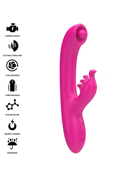 INTENSE CHRISTINA VIBRADOR MULTIFUNCIAN RABBIT 225 CM ROSA