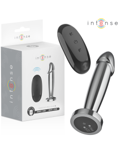 INTENSE PLUG ANAL 10 VIBRACIONES METAL EN FORMA DE DILDO CON CONTROL REMOTO S