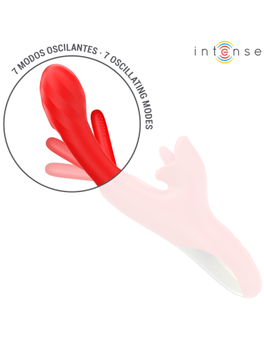 INTENSE JESSICA VIBRADOR MULTIFUNCIAN ESTIMULACIAN CLATORIS 248 CM ROJO