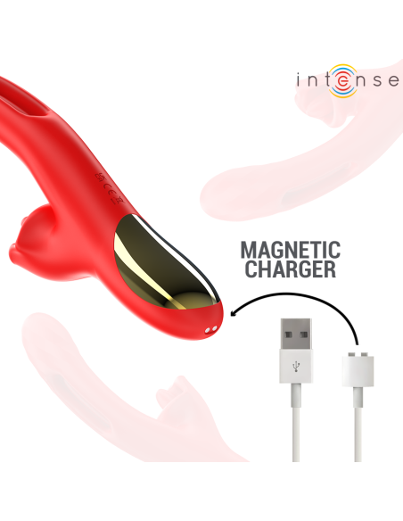 INTENSE JESSICA VIBRADOR MULTIFUNCIAN ESTIMULACIAN CLATORIS 248 CM ROJO