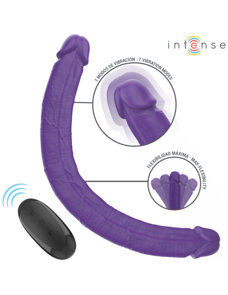 INTENSE GUNTER DILDO DOBLE VIBRADOR 40 CM MORADO CONTROL REMOTO INTENSE GUNTER DILDO DOBLE VIBRADOR 40 CM MORADO CONTROL REMOTO