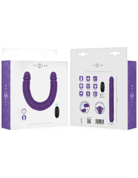 INTENSE GUNTER DILDO DOBLE VIBRADOR 40 CM MORADO CONTROL REMOTO INTENSE GUNTER DILDO DOBLE VIBRADOR 40 CM MORADO CONTROL REMOTO