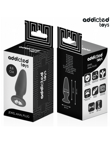 ADDICTED TOYS PLUG ANAL CON JOYA SILICONA TALLA S 88 CM