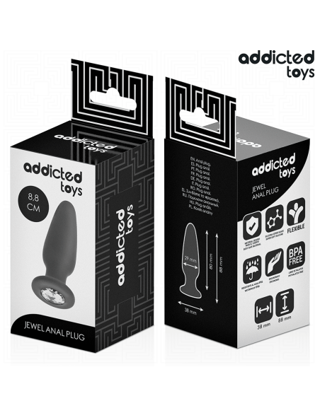 ADDICTED TOYS PLUG ANAL CON JOYA SILICONA TALLA S 88 CM