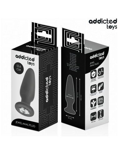ADDICTED TOYS PLUG ANAL CON JOYA SILICONA TALLA L 126 CM