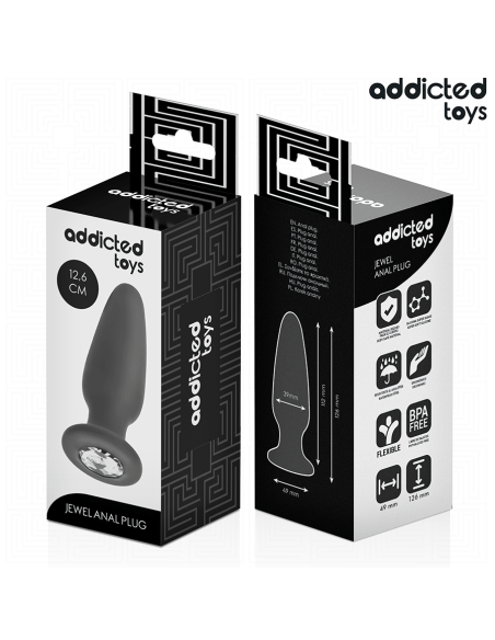 ADDICTED TOYS PLUG ANAL CON JOYA SILICONA TALLA L 126 CM