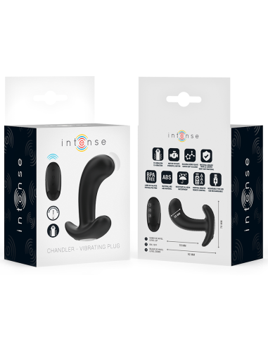 INTENSE CHANDLER PLUG ANAL 10 VIBRACIONES NEGRO CONTROL REMOTO