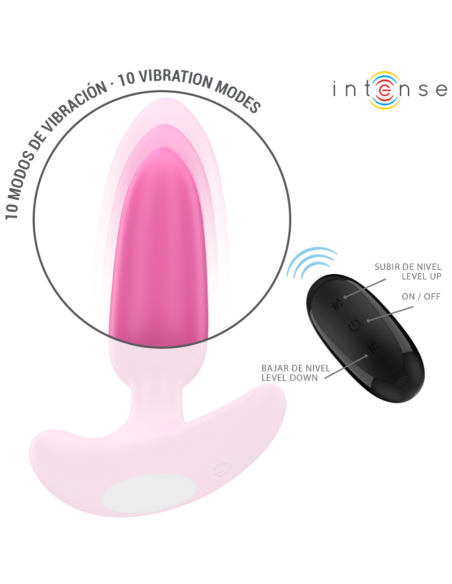 INTENSE ROSS PLUG ANAL 10 VIBRACIONES ROSA CONTROL REMOTO