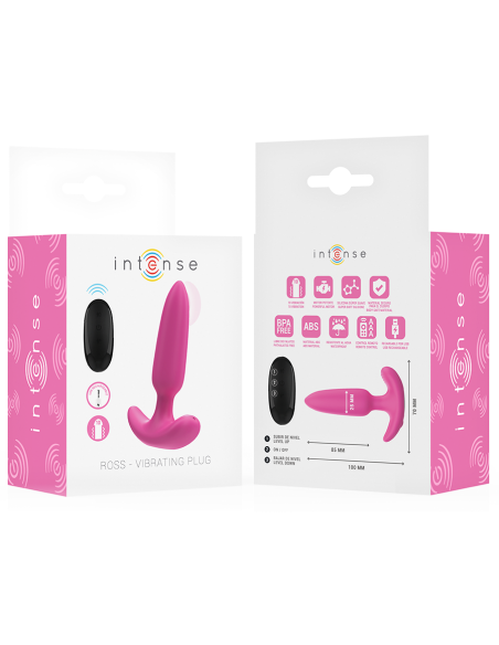 INTENSE ROSS PLUG ANAL 10 VIBRACIONES ROSA CONTROL REMOTO INTENSE ROSS PLUG ANAL 10 VIBRACIONES ROSA CONTROL REMOTO