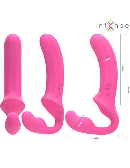 INTENSE AMY VIBRADOR DOBLE 20 CM ROSA CONTROL REMOTO