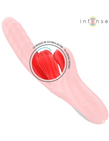 INTENSE KAROL VIBRADOR MULTIFUNCIAN EMPUJE ESTIMULACIAN ONDAS ESTIMULADORAS ROJO