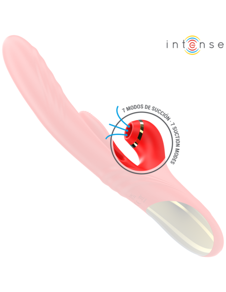 INTENSE KAROL VIBRADOR MULTIFUNCIAN EMPUJE ESTIMULACIAN ONDAS ESTIMULADORAS ROJO
