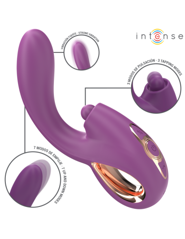 INTENSE LALI VIBRADOR PUNTO G MULTIFUNCIAN ESTIMULACIAN EMPUJE VIBRACIAN MORADO
