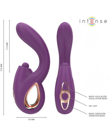 INTENSE LALI VIBRADOR PUNTO G MULTIFUNCIAN ESTIMULACIAN EMPUJE VIBRACIAN MORADO