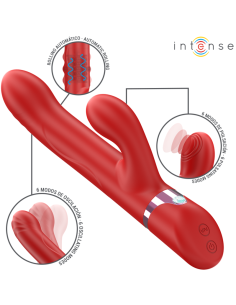 INTENSE LELE VIBRADOR MULTIFUNCIAN ROTATORIO OSCILACIAN ESTIMULACIAN ROJO 2