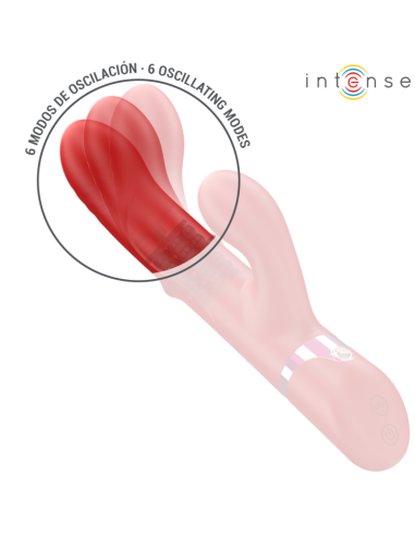 INTENSE LELE VIBRADOR MULTIFUNCIAN ROTATORIO OSCILACIAN ESTIMULACIAN ROJO