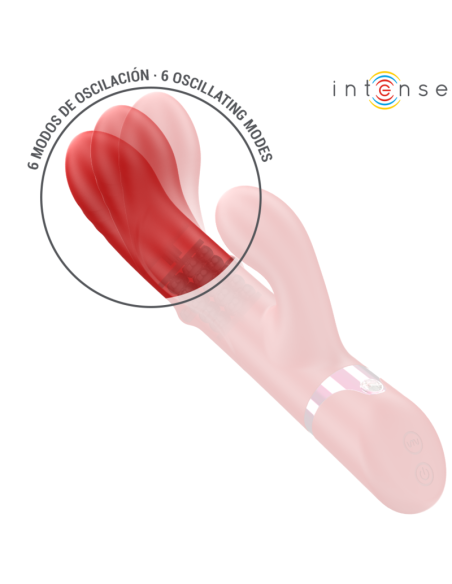 INTENSE LELE VIBRADOR MULTIFUNCIAN ROTATORIO OSCILACIAN ESTIMULACIAN ROJO