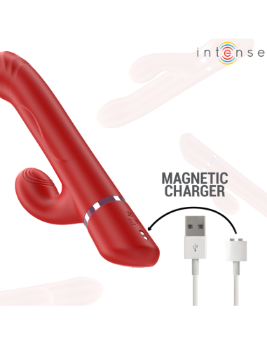 INTENSE LELE VIBRADOR MULTIFUNCIAN ROTATORIO OSCILACIAN ESTIMULACIAN ROJO