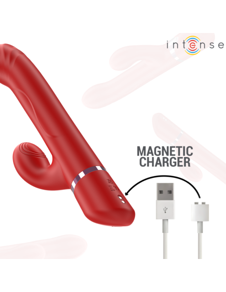 INTENSE LELE VIBRADOR MULTIFUNCIAN ROTATORIO OSCILACIAN ESTIMULACIAN ROJO