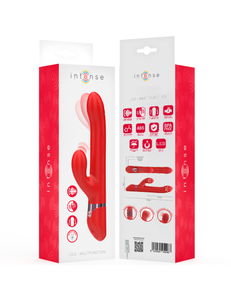 INTENSE LELE VIBRADOR MULTIFUNCIAN ROTATORIO OSCILACIAN ESTIMULACIAN ROJO