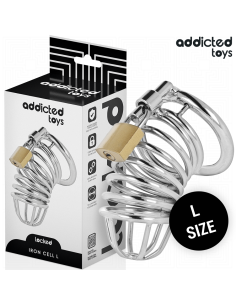 ADDICTED TOYS LOCKED IRON CELL JAULA PARA PENE DE METAL 5 CM TALLA L