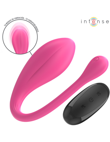 INTENSE JANICE VIBRADOR U DOBLE ESTIMULACIAN 10 VIBRACIONES ROSA CONTROL REMOTO