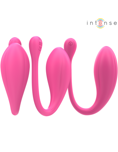 INTENSE JANICE VIBRADOR U DOBLE ESTIMULACIAN 10 VIBRACIONES ROSA CONTROL REMOTO