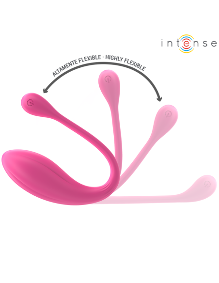 INTENSE JANICE VIBRADOR U DOBLE ESTIMULACIAN 10 VIBRACIONES ROSA CONTROL REMOTO