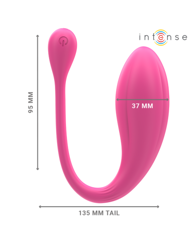 INTENSE JANICE VIBRADOR U DOBLE ESTIMULACIAN 10 VIBRACIONES ROSA CONTROL REMOTO