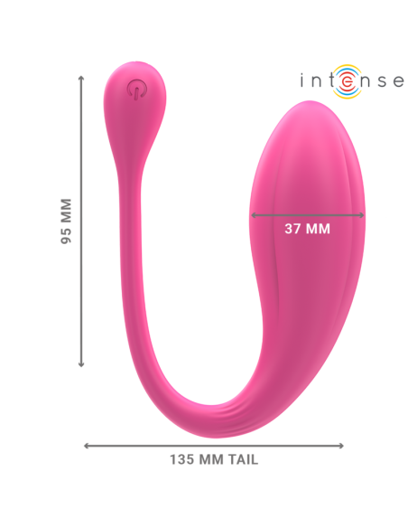INTENSE JANICE VIBRADOR U DOBLE ESTIMULACIAN 10 VIBRACIONES ROSA CONTROL REMOTO