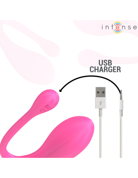 INTENSE JANICE VIBRADOR U DOBLE ESTIMULACIAN 10 VIBRACIONES ROSA CONTROL REMOTO