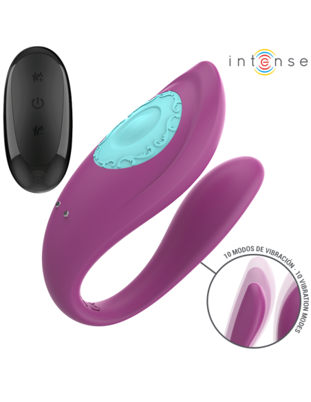 INTENSE ANNIE ESTIMULADOR VIBRADOR FORMA DE U MORADO CONTROL REMOTO