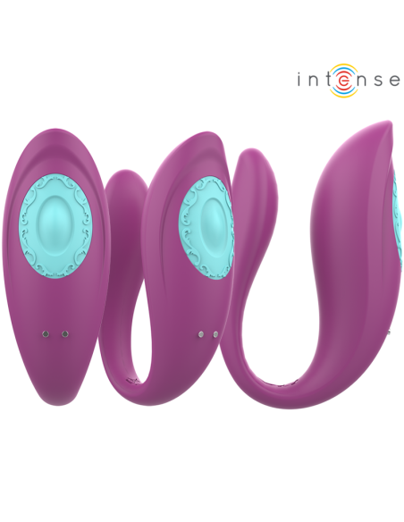 INTENSE ANNIE ESTIMULADOR VIBRADOR FORMA DE U MORADO CONTROL REMOTO