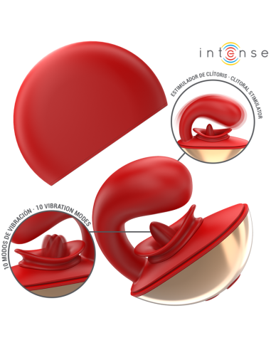 INTENSE MARIAH VIBRADOR ESTIMULADOR EN FORMA DE U 10 VIBRACIONES ROJO