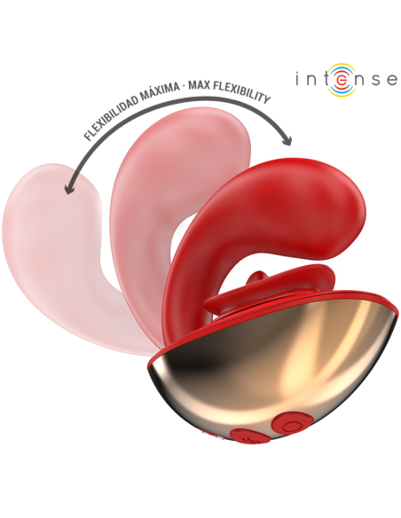 INTENSE MARIAH VIBRADOR ESTIMULADOR EN FORMA DE U 10 VIBRACIONES ROJO