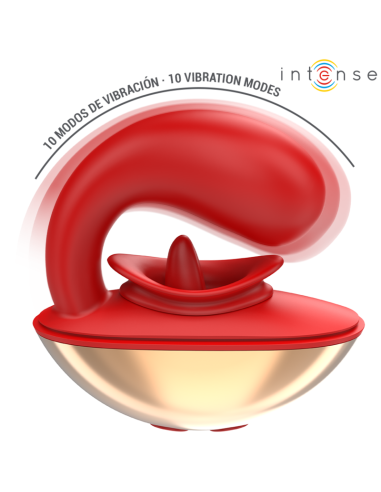 INTENSE MARIAH VIBRADOR ESTIMULADOR EN FORMA DE U 10 VIBRACIONES ROJO