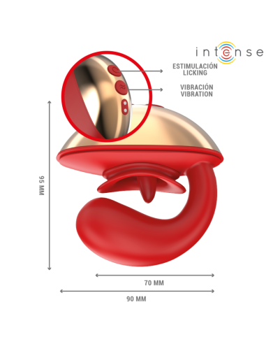 INTENSE MARIAH VIBRADOR ESTIMULADOR EN FORMA DE U 10 VIBRACIONES ROJO