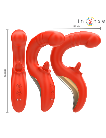 INTENSE PAULINA VIBRADOR ESTIMULADOR EN FORMA DE U ROJO