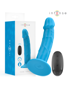 INTENSE PHOEBE VIBRADOR REALASTICO 10 VIBRACIONES AZUL CONTROL REMOTO