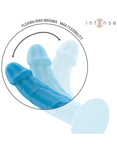 INTENSE PHOEBE VIBRADOR REALASTICO 10 VIBRACIONES AZUL CONTROL REMOTO