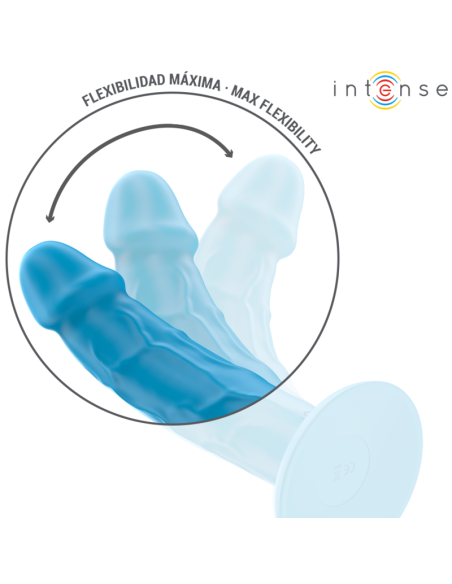 INTENSE PHOEBE VIBRADOR REALASTICO 10 VIBRACIONES AZUL CONTROL REMOTO