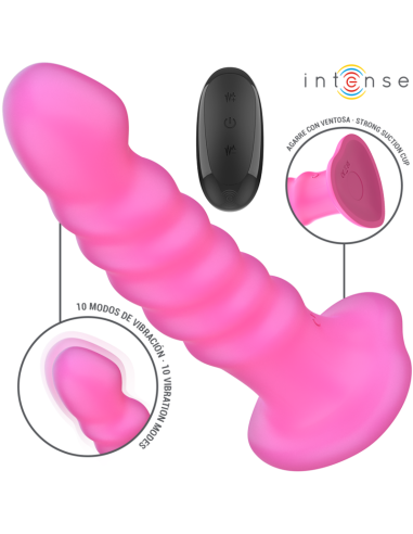 INTENSE CINDY VIBRADOR TALLA L DISEAO EN ESPIRAL 10 VIBRACIONES ROSA CONTROL REMOTO